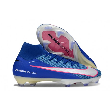 Nike Air Zoom Mercurial Superfly 10 Elite FG Bleu Blanc Rosa