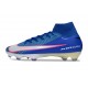 Nike Air Zoom Mercurial Superfly 10 Elite FG Bleu Blanc Rosa