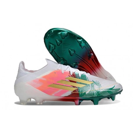 Chaussure Adidas F50 Elite FG Rose Vert Or