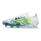 Chaussure Adidas F50 Elite FG Blanc Vert Or