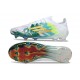 Chaussure Adidas F50 Elite FG Blanc Vert Or