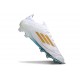 Chaussure Adidas F50 Elite FG Blanc Vert Or
