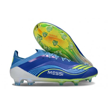 Adidas F50 Elite FG Equipe Bleu Royal Jaune Solaire Bleu Semi Eclatant