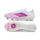 Chaussure Adidas F50 Elite FG Blanc Ftwr Rose Lucide