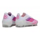 Chaussure Adidas F50 Elite FG Blanc Ftwr Rose Lucide