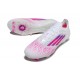 Chaussure Adidas F50 Elite FG Blanc Ftwr Rose Lucide