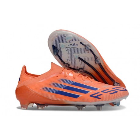 Chaussure Adidas F50 Elite FG Orange Bleu
