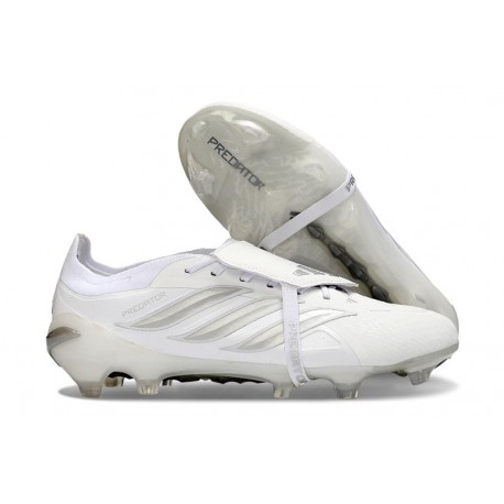 adidas Predator 26 Elite Foldover Tongue FG Blanc Argent