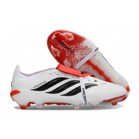 adidas Predator 26 Elite Foldover Tongue FG Blanc Noir Rouge