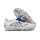 adidas Predator 26 Elite Foldover Tongue FG Blanc Argent Bleu