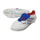adidas Predator 26 Elite Foldover Tongue FG Blanc Argent Bleu