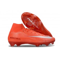 Crampons de Foot Nike Mercurial Superfly X Elite FG Rouge Blanc