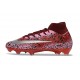 Crampons de Foot Nike Mercurial Superfly X Elite FG Safari Rouge Argent