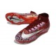 Crampons de Foot Nike Mercurial Superfly X Elite FG Safari Rouge Argent