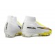 Crampons de Foot Nike Mercurial Superfly X Elite FG Blanc Or Jaune