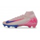 Crampons de Foot Nike Mercurial Superfly X Elite FG Rose Bleu
