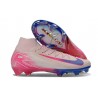 Crampons de Foot Nike Mercurial Superfly X Elite FG Rose Bleu