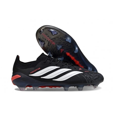 Crampons de Football adidas Predator 26 Elite FG Noir Blanc Rouge
