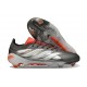 Crampons adidas Predator 26 Elite FG Fer Mét. Blanc Ftwr Rouge Lucide