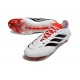 Crampons de Football adidas Predator 26 Elite FG Blanc Noir Rouge