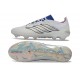 Chaussure de Foot adidas Predator Elite L FG Blanc Bleu