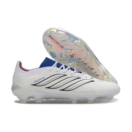 Chaussure de Foot adidas Predator Elite L FG Blanc Bleu