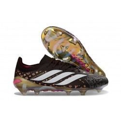 Chaussure de Foot adidas Predator Elite L FG Noir Or Blanc