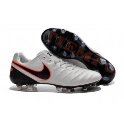 Nouveau Crampons de Football Nike Tiempo Legend VI FG Blanc Noir Orange