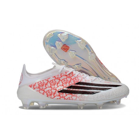 Adidas F50 Elite FG X Lamine Yamal Blanc Ftwr Noir Rouge Lucide
