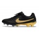 Crampons de Foot Nike Tiempo Maestro Elite FG Noir Or