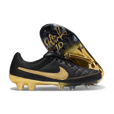 Crampons de Foot Nike Tiempo Maestro Elite FG Noir Or