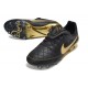 Crampons de Foot Nike Tiempo Maestro Elite FG Noir Or