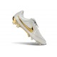 Crampons de Foot Nike Tiempo Maestro Elite FG Blanc Or