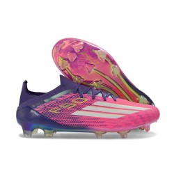 Crampons de Football Adidas F50 Elite FG Rose Blanc Violet 