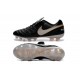 Hommes 2016 Nike Tiempo Legend VI FG Crampons Nike Noir Blanc Or