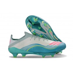 Adidas F50+ Elite FG Nouvelles X Messi Blanc Ftwr Rose Lucide Flash Aqua