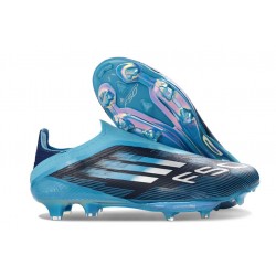 Adidas F50 + Sans Lacets FG Nouveau Noir Bleu