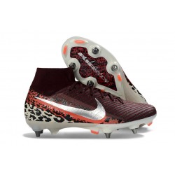 Nike Zoom Mercurial Superfly 10 Elite SG-Pro Bordeaux Imprimé Léopard
