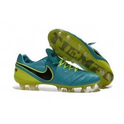 Nouveau Crampons de Football Nike Tiempo Legend VI FG Bleu Noir Volt