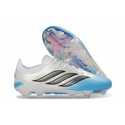 Chaussure de Foot adidas Predator Elite L FG Blanc Bleu Noir