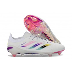 Chaussure de Foot adidas Predator Elite L FG Blanc Rose