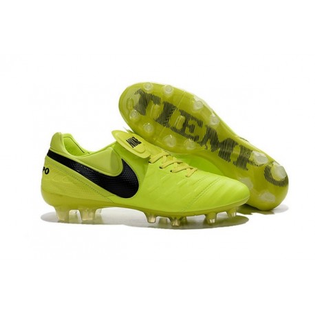 Nouveau Crampons de Football Nike Tiempo Legend VI FG Volt Noir