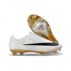 Chaussure de Foot Nike Mercurial Vapor 17 Elite FG Blanc Or Noir