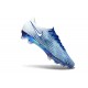 Chaussure de Foot Nike Mercurial Vapor 17 Elite FG Bleu Argent