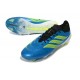 Chaussure de Foot adidas Predator Elite L FG Bleu Vert Citron Vibrants