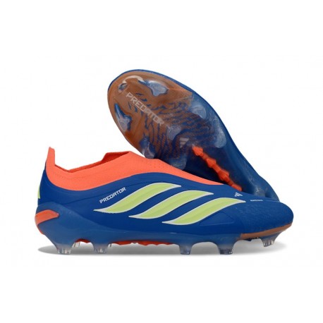 Crampons de Football adidas Predator Elite LL FG Bleu Orange Jaune