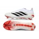 Crampons de Football adidas Predator Elite LL FG Blanc Noir Rouge