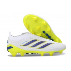 Crampons de Football adidas Predator Elite LL FG Blanc Bleu Jaune