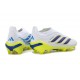 Crampons de Football adidas Predator Elite LL FG Blanc Bleu Jaune