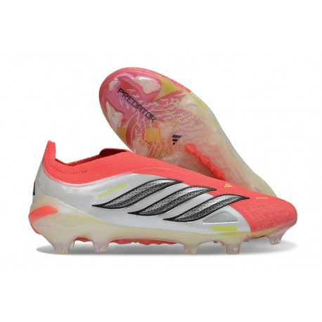 Crampons de Football adidas Predator Elite LL FG Rouge Noir Blanc